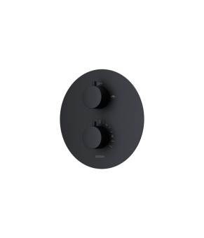 Душевая система CORSAN LUGO BLACK с термостатом + BOX скрытого монтажа (Z03TBL)