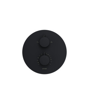 Душевая система CORSAN LUGO BLACK с термостатом + BOX скрытого монтажа (Z03TBL)