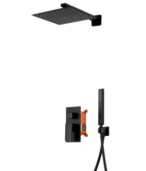 Душевая система CORSAN ADOUR BLACK + BOX скрытого монтажа * (Z01MBL)