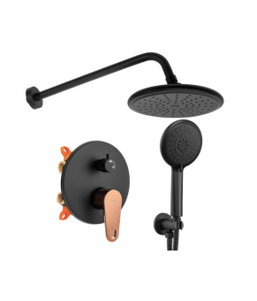 Душевая система REA MILD BLACK ROSE GOLD + BOX скрытого монтажа * (REA-P9143)
