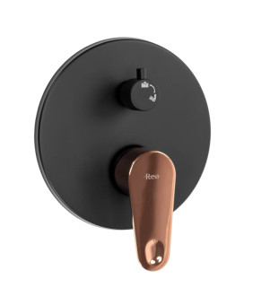 Душевая система REA MILD BLACK ROSE GOLD + BOX скрытого монтажа * (REA-P9143)
