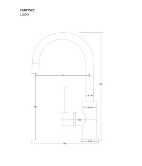 Смеситель для кухни CORSAN LUGO GOLD золото з подвижным носиком * (CMB7522GL)