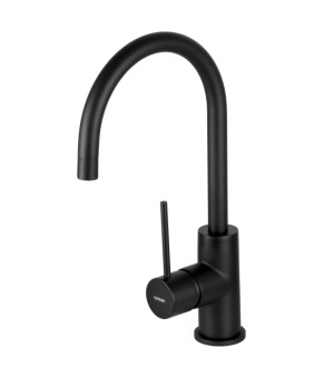 Смеситель для кухни CORSAN LUGO BLACK MATT черный з подвижным носиком * (CMB7522BL)