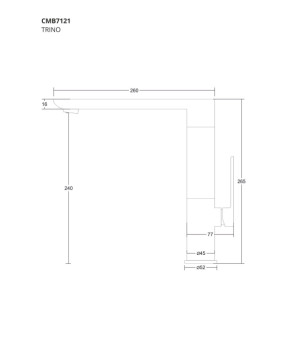 Смеситель для кухни CORSAN TRINO BLACK MATT черный з подвижным носиком * (CMB7121BL)