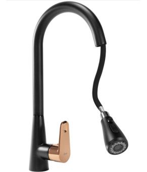Смеситель для кухни REA MILD BLACK ROSE GOLD (REA-B4801)