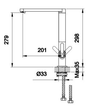 Смеситель для кухни KOHLMAN BOXINE CHROME  (QB140B)