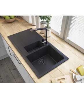 Смеситель для кухни GRANITAN LINEA BLACK CHROME * (LINEA-BL)