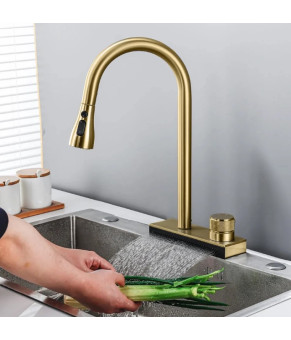 Смеситель для кухни REA CONOR BRUSHED GOLD матовое золото (REA-B6312)