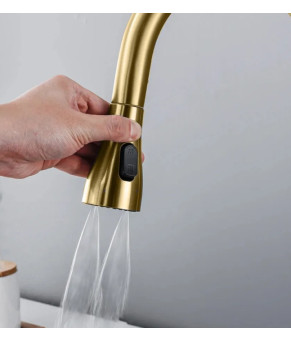 Смеситель для кухни REA CONOR BRUSHED GOLD матовое золото (REA-B6312)