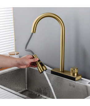 Смеситель для кухни REA CONOR BRUSHED GOLD матовое золото (REA-B6312)