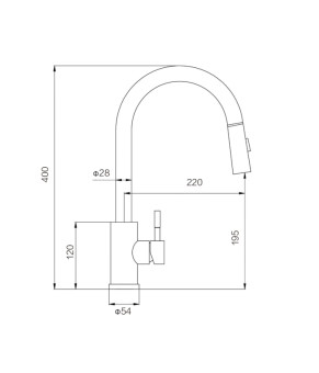 Смеситель для кухни VBI FLUSSO NICKEL (VBI-055000NI)