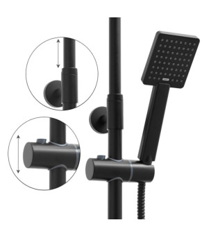Душевой гарнитур YOKA  FLOVA 25 BLACK черный * (BP.FLOVA 25 BLK)
