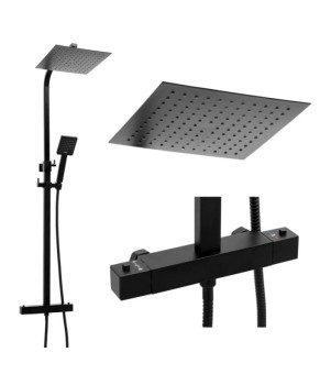 Душевой гарнитур YOKA CUBE 25 BLACK с термостатом * (BP.CUBE-THERM-25-BLK)