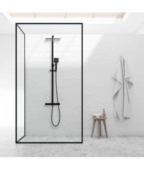 Душевой гарнитур YOKA CUBE 25 BLACK с термостатом * (BP.CUBE-THERM-25-BLK)