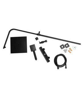 Душевой гарнитур YOKA CUBE 25 BLACK с термостатом * (BP.CUBE-THERM-25-BLK)
