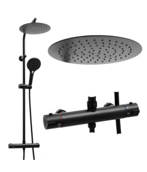Душевой гарнитур YOKA BERGEN 25 BLACK с термостатом * (BP.BERGEN-THERM-25-BLK)