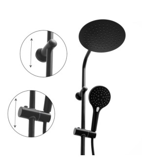 Душевой гарнитур YOKA BERGEN 25 BLACK с термостатом * (BP.BERGEN-THERM-25-BLK)