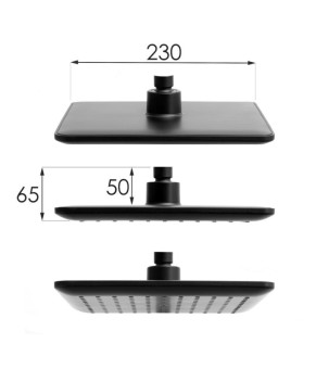 Душевой гарнитур YOKA BODO 23 BLACK с термостатом * (BP.BODO-THERM-23-BLK)