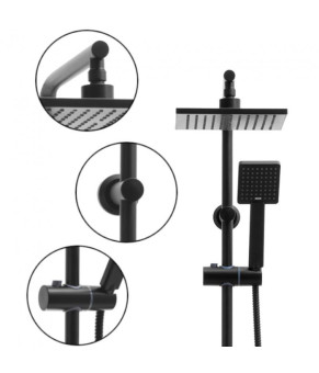 Душевой гарнитур YOKA TIKI-BLK BLACK чорный * (BP.TIKI-BLK)