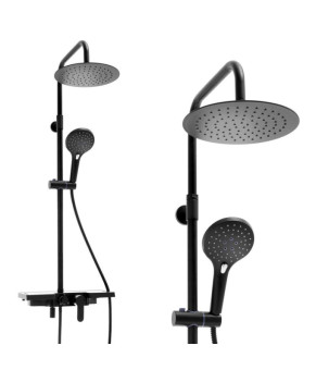 Душевой гарнитур YOKA SABA 25 BLACK з изливом * (BP.SABA25-BLK)