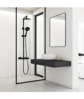 Душевой гарнитур YOKA ENZA 20 BLACK с термостатом * (BP.ENZA20-BLK)