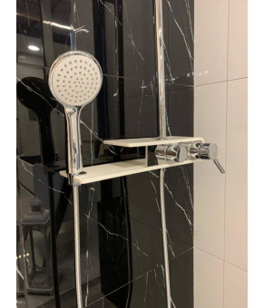 Душевой гарнитур CORSAN KLAR FIBER CHROME WHITE * (CMN002 BIAŁY)