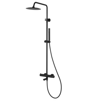 Душевой гарнитур CORSAN LUGO BLACK MATT с изливом * (CMN01MBLW)