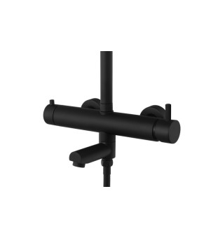 Душевой гарнитур CORSAN LUGO BLACK MATT с изливом * (CMN01MBLW)