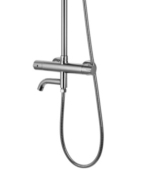 Душевой гарнитур CORSAN LUGO CHROME с термостатом и изливом * (CMN01TCHW)