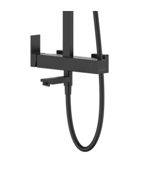 Душевой гарнитур CORSAN ANGO BLACK с изливом * (CMN02MBLW)
