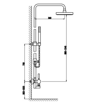 Душевой гарнитур KOHLMAN ROXIN CHROME * (QW276R)