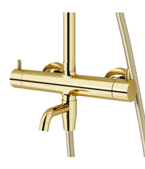 Душевой гарнитур CORSAN LUGO GOLD с изливом * (CMN01MGLW)