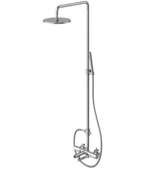 Душевой гарнитур KOHLMAN ROXIN CHROME с изливом  (QW277R)