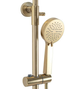 Душевой гарнитур REA PAROT BRUSHED GOLD матовое золото с термостатом (REA-P2323)