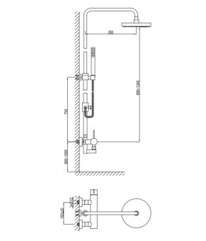 Душевой гарнитур KOHLMAN DEXAME CHROME  (QW276D)