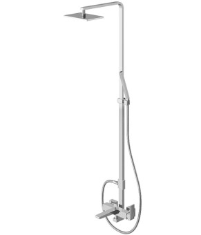 Душевой гарнитур KOHLMAN SAXO CHROME с изливом (QW277S)