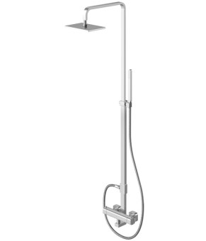 Душевой гарнитур KOHLMAN FOXAL CHROME с термостатом (QW273F)