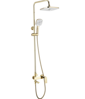 Душевой гарнитур REA STORM GOLD золотой с изливом (REA-P9531)