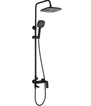 Душевой гарнитур REA STORM BLACK черный с изливом (REA-P9533)