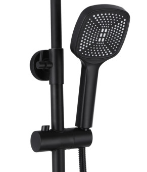 Душевой гарнитур REA STORM BLACK черный с изливом (REA-P9533)