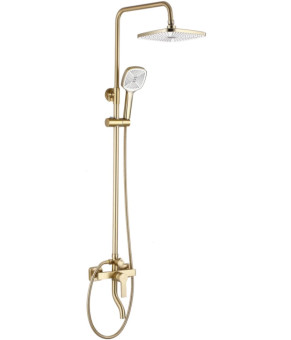 Душевой гарнитур REA ARGUS BRUSHED GOLD золотой матовый с изливом (REA-P7841)