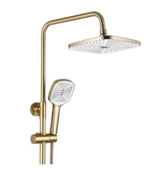 Душевой гарнитур REA ARGUS BRUSHED GOLD золотой матовый с изливом (REA-P7841)