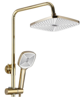 Душевой гарнитур REA ARGUS GOLD золотой с изливом (REA-P7840)