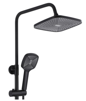 Душевой гарнитур REA ARGUS BLACK черный с изливом (REA-P2389)