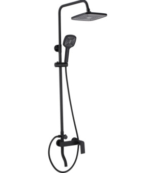Душевой гарнитур REA STORM 2.0 BLACK черный с изливом (REA-P9532)