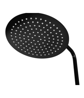 Душевой гарнитур REA LUNGO BLACK GLOSSY с термостатом и изливом (REA-P8763)