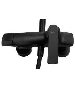 Душевой гарнитур REA REBEL BLACK черный с изливом (REA-P2416)