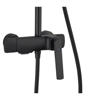Душевой гарнитур REA REBEL BLACK черный с изливом (REA-P2416)