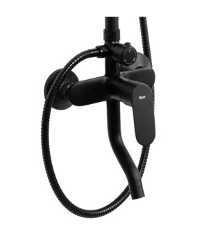 Душевой гарнитур REA SALTON BLACK черный с изливом  (REA-P2409)