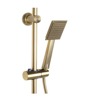 Душевой гарнитур REA BRAVO BRUSHED GOLD матовое золото с изливом * (REA-P4121)